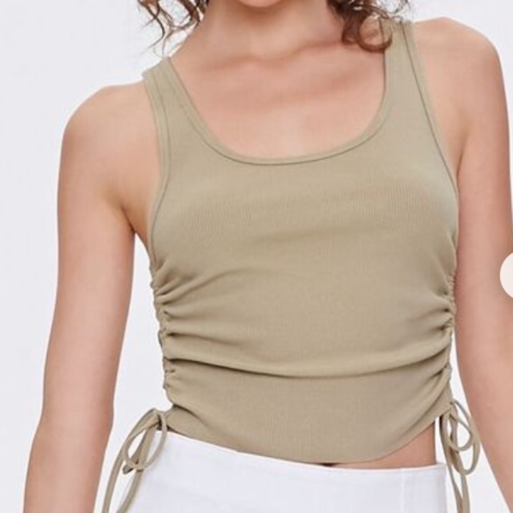 Ruched Drawstring Tank Top